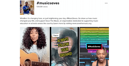 事例2:Save the music'sの #musicsaves キャンペーン